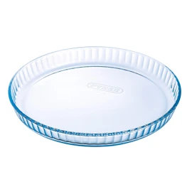 Pyrex Prep & Bake Glass Fluted Flan Tart Dish - High Heat Resistance Borosilicate Glass - 27.8 x 3.5 cm, 1.4 litres