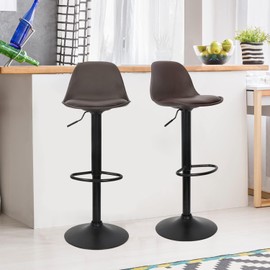 Counter Height Bar Stools Set of 2 Barstools Adjustable Swivel Dinning Chair