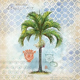 Palm Tree Party Napkins - 40 Count | 2 Packs of 20CT Cocktail Napkins | Royal Palm Design