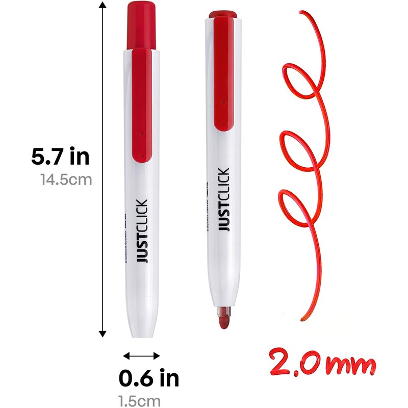 carrotez Retractable Dry Erase Markers, Low Odor Whiteboard Markers, Bullet