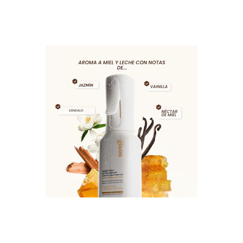 Gisou Honey Milk Active Repair Leave-In Conditioner Mist, Control del