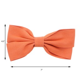 Set of 3 Denim Bow Clips - Mix