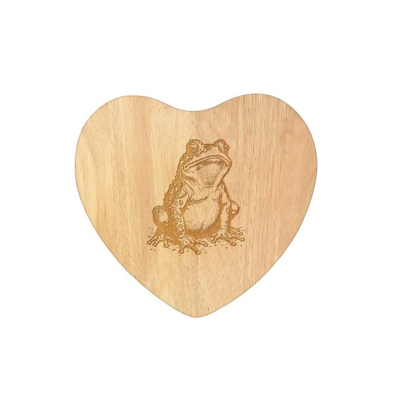 'Sitting Toad' Wooden Heart Shaped Chopping/Cutting Board (WB00078966)