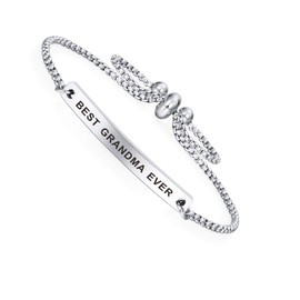 SOUSYOKYO Best Grandma Ever Bracelet, Grandma Christmas Gifts, Mother's Day Birthday Jewelry for Grandmother, Grandma Valentine's Day Present from Grandchild