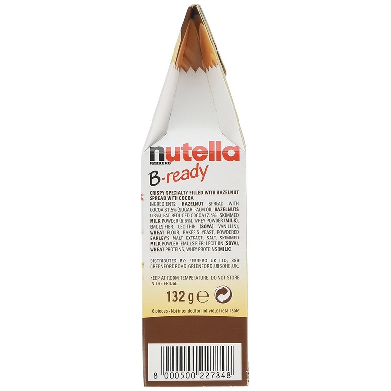 Nutella B-ready 6 bar multipack 132 g (Pack of 2)