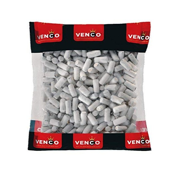 Licorice in 1 Kilo /2.2lbs - Venco Schoolkrijt (Mint Coated Licorice) School chalk liquorice. - PACK OF 4
