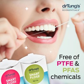 drTung's DrTung's Smart Floss - Natural Floss, PTFE & PFAS Free Floss, Gentle on Gums, Expands & Stretches, BPA Free Floss - Natural Dental Floss Cardamom Flavor (Pack of 11)