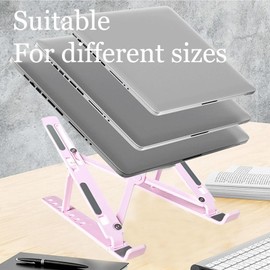 Folding Tablet Stand - Cooling Liftable Bracket,Adjutable Height Muti-Angle Laptop Mount for Laptop, Computer, Tablet