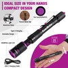 EverBrite Rechargeable Pen Flashlight with UV Light and White Light,