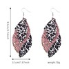 Leaf Leather Earrings for Women Handmade Fringe Feather Lightweight Teardrop