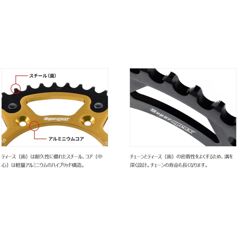 Supersprox Driven Sprocket Rear Stealth Aluminum & Steel 40T Black