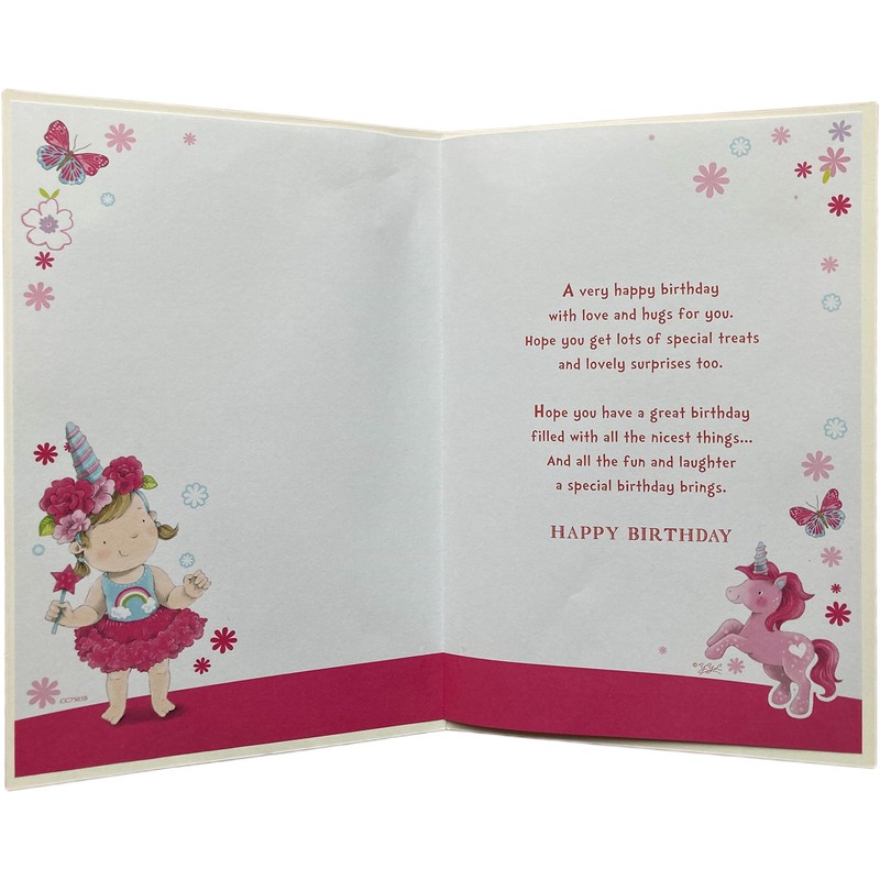 Great Granddaughter Age 2 Two Birthday Card with Badge**9 X
