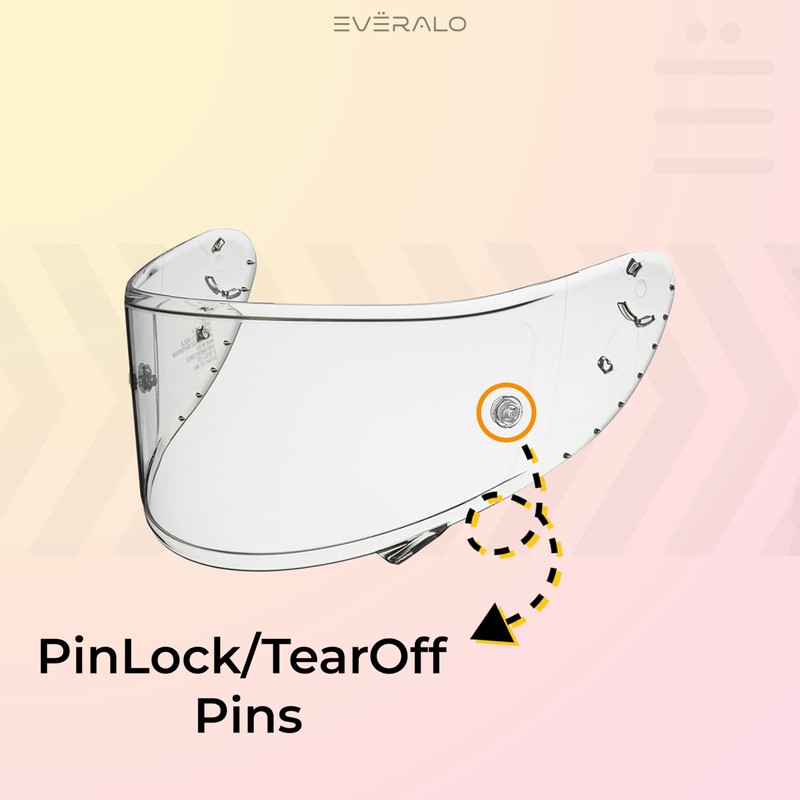 Everalo Pin Tear Off 5mm Compatible with Agv - Hjc