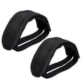 1 Pair Bike Pedal Straps, Adjustable Bicycle Toe Clips Straps, Black Anti-Slip Double Adhesive Bicycle Feet Straps, Bike Pedals with Straps, Universal Bicycle Pedal Straps for Exercise Bike