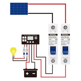 DIHOOL DC Circuit Breaker 63A 1P DC12～400V 2-Piece DC Circuit Breaker Dedicated for DC Circuits such as Solar Power Generation Equipment and Battery Storage Equipment