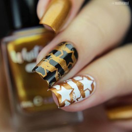 Whats Up Nails - Waiting for Patina Stamping Polish Bronze Metallic Lacquer for Stamped Nail Art Design 7 Free Cruelty Free Vegan