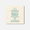 Unbranded Summer Beach Party 4'' X 4'' Square Wooden Coaster