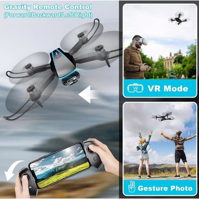 RADCLO X-28 Mini Drone with Camera - 1080P Foldable, Hover,