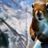 Surfing Squirrel Flag - Large Funny Flag - Double-Sided Print