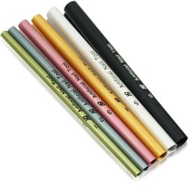 Pinch Stick Set - 6 Pieces - Aluminium Tubes - Set of 6 - for the Perfect C-Tunnel - Aid Tool for Acrylic Modelling or Gel Modelling