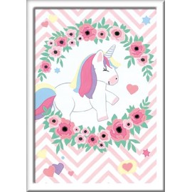 Ravensburger Painting by Numbers 28928, Sugar Sweet Unicorn, “Spring in eine Pfütze” Paint by Numbers for Children from 9 Years