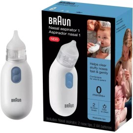 Braun Electric Nasal Aspirator - Mucus Remover, Blocked Nose Relief  - 2 PACK
