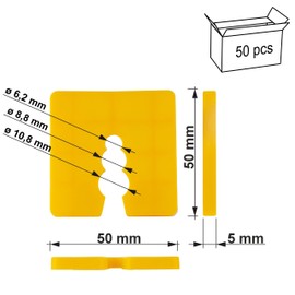 50 x SPACER 5 MM For Socket Track Adjustment Spacer Socket Rails