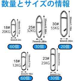 Fishing Quick Snap Aging Rigging Swivels Snap Lures Strength Value 200 Pcs Snaps 5 Sizes 26LB-121LB Great for Mountain Stream Salt Shore Jigging Lures Change