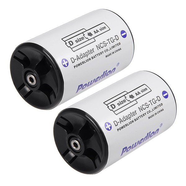 uxcell 2 pcs AA to Size D Battery Adapters Converter