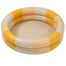 Inflatable Paddling Pool Inflatable Pool Baby Retro Blow Up Swimming Pool Family Cute Style Thickened Water Pool for Indoor or Outdoor Play (Yellow Stripe)