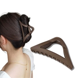 MILANA Hair Clip, Large, Triangular Hair Claw Barrette, Women's Hair Accessory, Elegant, Cute, Lightweight, Strong Hold, Hair Clip, Korean Style, Daily Use, Bathing, Office, Going Out, Wedding