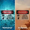 (2 Pack) Chlorine Hazard Area OSHA Danger Sign 5 Inch