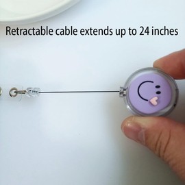 8 Pcs Cute Retractable Badge Holder Reel, Smiley Face and Sunflower Flower Nurse Badge Reel, Clip On Name Badge Tag with Belt Clip, ID Badge Reels Clip Card Holder for Office Workers Doctors Students