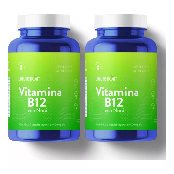 Liv Nutrition- Vitamina B12 Con 60 Cápsulas De 400mg
