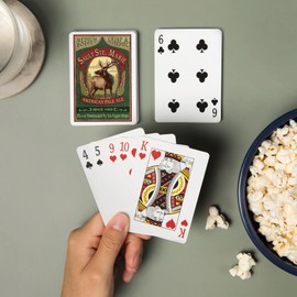 Lantern Press Sault Ste. Marie, Michigan, Elk Pale Ale Vintage Sign (52 Playing Cards, Poker Size Card Deck with Jokers)