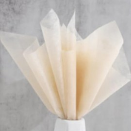 OUKEYI 40 hojas de papel de algodón coreano para envolver flores, papel de regalo plisado impermeable, color nude claro