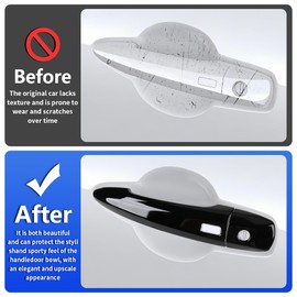LUNQIN Car Door Handle Cover for Nissan Altima 2019-2025，Sentra 2020-2024，Rogue 2021-2024 Auto Exterior Accessories Handle Protectors Covers Wrap Decoration ABS Gloss Black