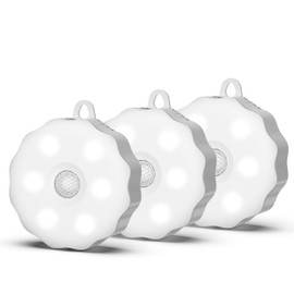 SMASOON 3-Pack Battery Operated Motion Sensor Lights, Stick-On Night Light, Wireless Closet Light for Cabinets, Kitchen, Stairs, Hallway,Indoor Use