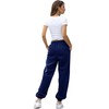 Pantalones deportivos para mujer, con bolsillos y cintura alta, para