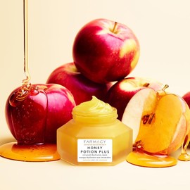 Farmacy Hydrating Face Mask - Honey Potion Plus Nourishing Skincare (50g) with niacinamide ceramide + pro-vitamin B5 to protect and replenish the moisture barrier Honey Potion Plus / 파머시 하이드레이팅 페이스 마스크 - 수분 장벽을 보호하고 보충하는 니아신아마이드 세라마이드 + 프로 비타민 B5가 함유된 허니 포션 플러스 영양 스킨케어 (50g) Honey Potion Plus