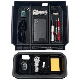 JOJOMARK Compatible with Toyota Tundra Accessories Center Console Tray Organizer and Dashboard Organizer fits for Toyota Tundra 2022 2023 2024 Insert ABS Armrest Box Secondary Storage