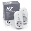 CSL Dimmable Radio Sockets Set with Remote Control Set of