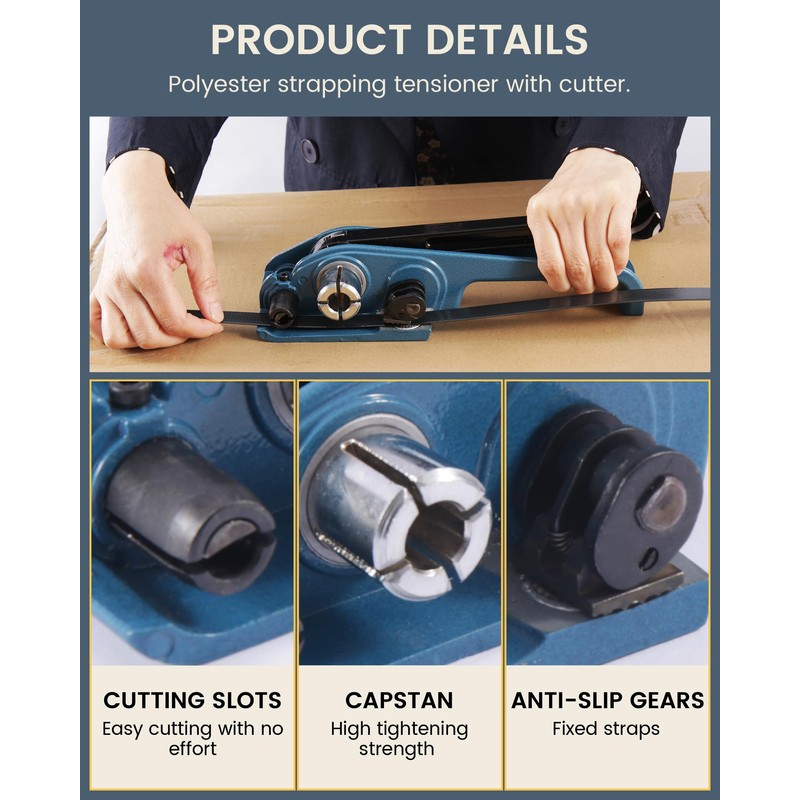 FoundGo PET Banding Strapping Kit for Heavy Duty Durable Pallet