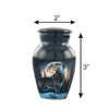 AWESOME MEMORIES Midnight Wolves Handcrafted Keepsake Urn - 2 Mini