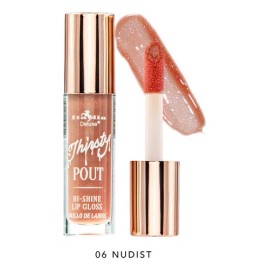 Brillo Labial Lip Gloss Thirsty Pout Hi-shine Italia Deluxe Color 06 Nudist