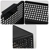 Waikhomes Plastic Storage Baskets for Organizing, Pack of 4 (Black)