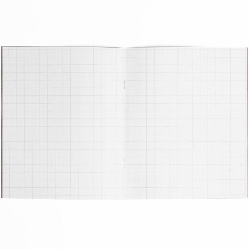 RHINO 48 Page 10mm Squares Exercise Book - Red, Pack