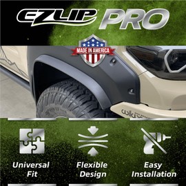 EZ Flares XL - Fender Flares PRO – Original EZ Lip Offroad Universal Flexible Foam Rubber 2-Inch Fender Extension
