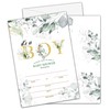 25 Greenery Baby Shower Invitation Cards With Envelopes (4" x