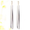 Ipetboom 2pcs Eyebrow Plucker Slant Nose Face Skin Pimple Extractor